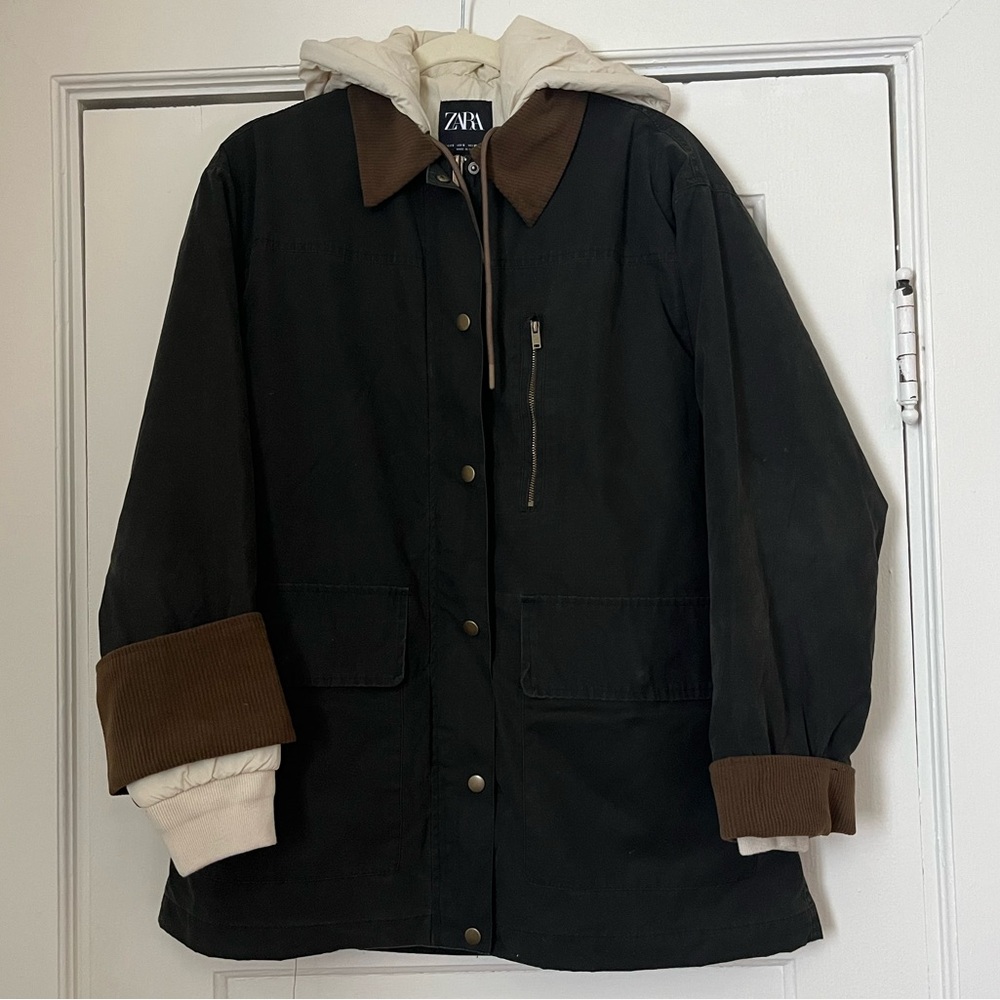 Zara Black and Brown Women's Jacket